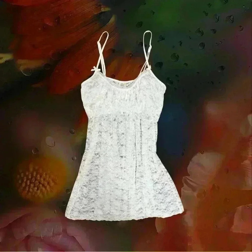 In Bloom by Jonquil White Lace Teddy Size Small